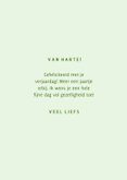 Groene verjaardagskaart met avocados een avokaartje 3