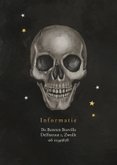 Halloweenfeest uitnodiging eng skull goud zwart donker 2