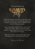 Halloweenfeest uitnodiging eng skull goud zwart donker 3