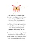 Herdenkingskaartje bidprent rouwkaart vlinders kind foto 2