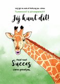 Herexamen of gezakt-kaart met giraffe 3