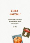 Herfst wenskaart met postzegels 3