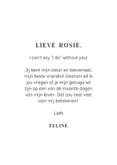 Hip en trendy getuigekaartje met roze oranje streepjes hart 3