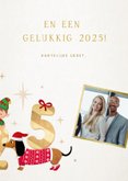 Hippe en feestelijke zakelijke kerstkaart met leuke diertjes 3