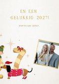 Hippe en feestelijke zakelijke kerstkaart met leuke diertjes 3