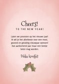 Hippe nieuwjaarskaart Cheers to the new year Gin en takjes 3