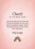 Hippe nieuwjaarskaart Cheers to the new year Gin en takjes 3