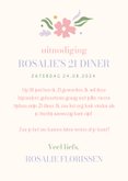 Hippe uitnodiging bloemen voor een 21 diner van een vrouw 3