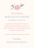Hippe uitnodiging bloemen voor een 21 diner van een vrouw 3