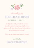 Hippe uitnodiging bloemen voor een 21 diner van een vrouw 3