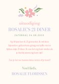 Hippe uitnodiging bloemen voor een 21 diner van een vrouw 3