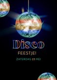 Hippe uitnodiging discofeestje stoere lichtgevende kleuren 2