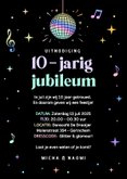 Hippe uitnodiging feestje huwelijks jubileum disco 3