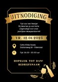 Hippe uitnodiging zakelijke nieuwjaarsborrel in poster stijl 3