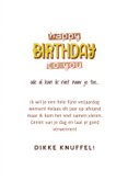 Hippe verjaardagskaart Happy Birthday to you met typografie 3