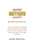 Hippe verjaardagskaart Happy Birthday to you met typografie 3