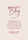 Hippe verjaardagskaart vrouw bloemenkader roze bday hug 3