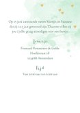 Huwelijksjubileum aquarel hartjes goudlook 3