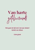 Huwelijksjubileum kaart met stel in de bergen  3