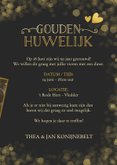 Huwelijksjubileum uitnodiging gouden huwelijk confetti 3