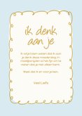 Ik denk aan je kaartje voor moederdag met blauw bloemetje 3