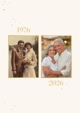 Jubileum uitnodiging met foto's en gouden spetters 50 2