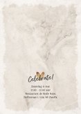 Jubileum uitnodiging vintage kant eucalyptus goud 2