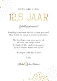 Jubileumfeest uitnodiging 12,5 jaar goud hartjes stijlvol 3