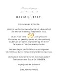 Jubileumkaart 50 jaar huwelijk goudlook klassiek 3