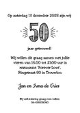 Jubileumkaart getrouwd in 1975 al 50 jaar een geweldig paar 3