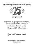 Jubileumkaart getrouwd in 1999 al 25 jaar een geweldig paar 3