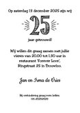 Jubileumkaart getrouwd in 2000 al 25 jaar een geweldig paar 3