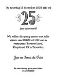 Jubileumkaart getrouwd in 2001 al 25 jaar een geweldig paar 3