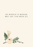 Jubileumkaart huwelijk zalmroze bloemen 2