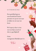 Kerst uitnodiging kerstborrel handen en cocktails 3