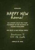 Kerst verhuiskaart happy new home met vrolijke kerstboom 3