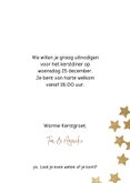 Kerstdiner uitnodiging gouden sterren confetti 3