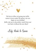 Kerstdiner uitnodiging goudlook confetti brush 3