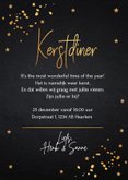Kerstdiner uitnodiging goudlook confetti 3