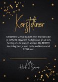 Kerstdiner uitnodiging goudlook confetti 3