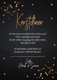 Kerstdiner uitnodiging goudlook confetti 3