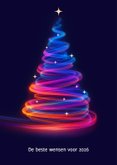 Kerstkaart bedrijf kerstboom met lichtjes 2