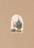 Kerstkaart boho woonkamer Achterkant