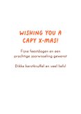 Kerstkaart capybara wishing you a capy X-mas 3