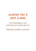 Kerstkaart capybara wishing you a capy X-mas 3