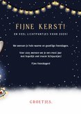 Kerstkaart Corgi hond met kerstlampjes in de nacht 3