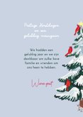 Kerstkaart dieren bij de witte kerstboom 3