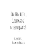 Kerstkaart eend met kerstmuts 3
