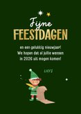 Kerstkaart elfjes rendier magische feestdagen 2026 vrolijk 3
