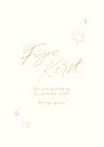 Kerstkaart fijne kerst grote foto met gouden sterren 3